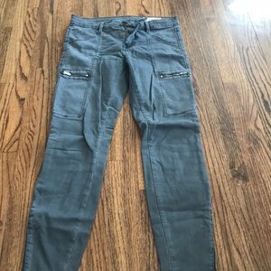 Pistola grey skinny jeans with zipper detail